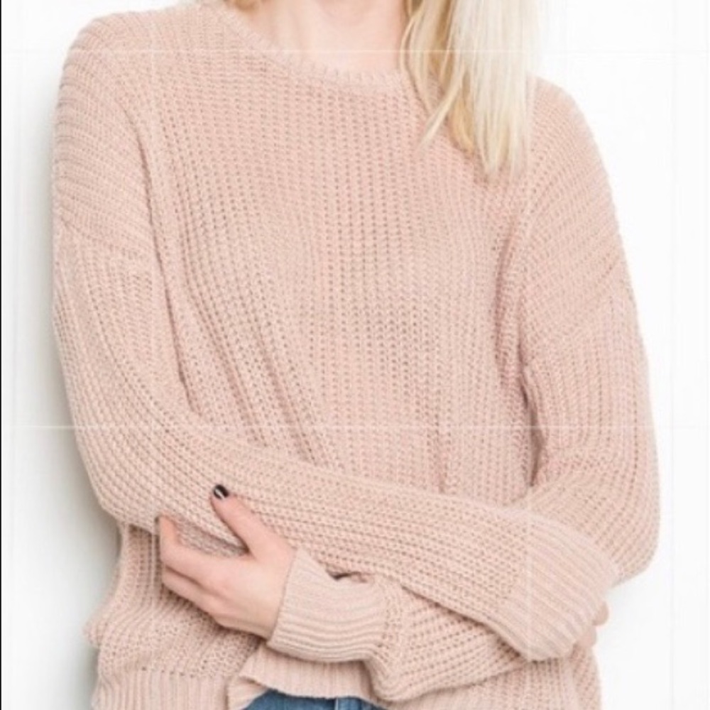 Brandy Melville Knit Blush Pink Sweater